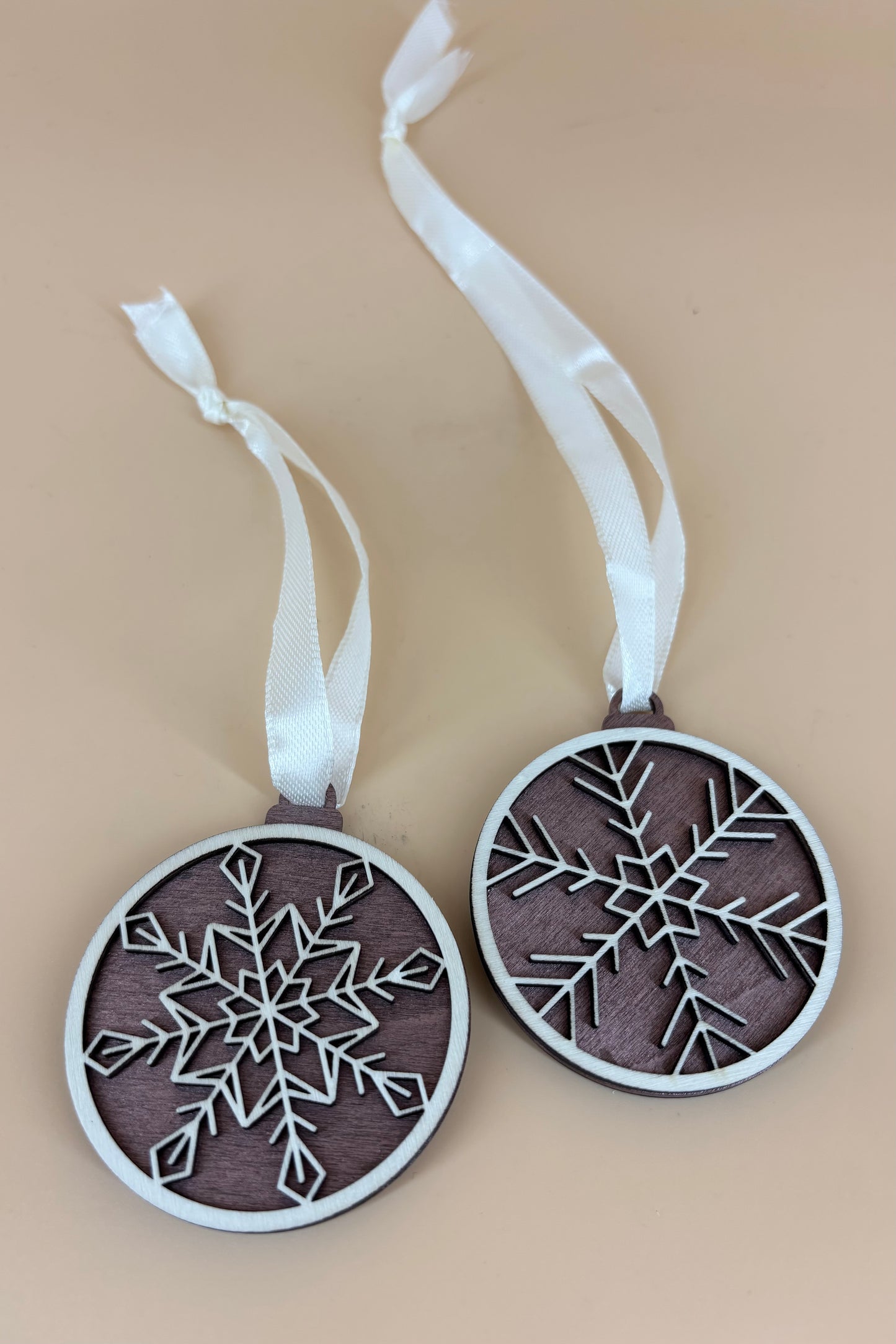 Julekugler 2 stk - snefnug