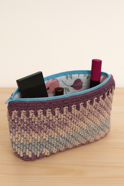 Kosmetikpung - håndlavet