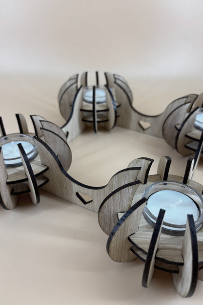 Adventsstage i egetræ