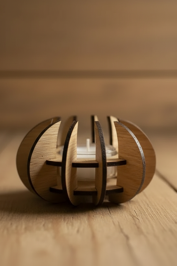 Fyrfadsstager – lysestager i egetræ – Lotus